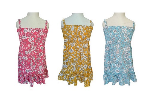 FLOWER Pattern Children Dresses (S, M SIZE)