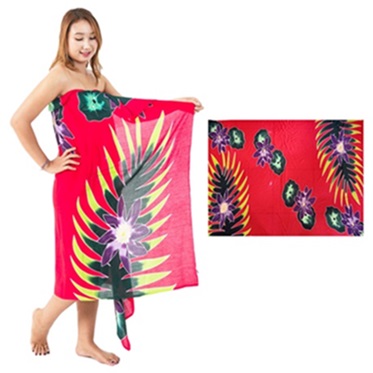 Tropical Palm Tree and FLOWERS Hand Painting Sarongs