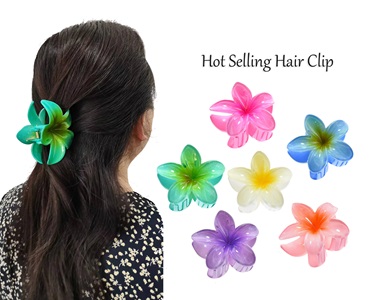 Acrylic Plumeria Flower Hair Clip