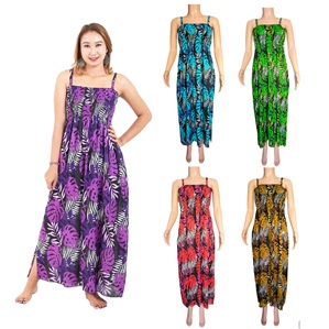 Monstera Floral Long Women DRESS