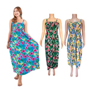 Hibiscus Floral Print Maxi Beach DRESS