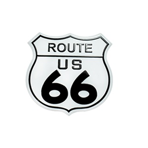 White Route 66 Shield Highway SIGN Fridge Magnet