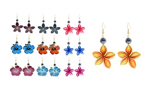 Resin Hawaiian FLOWERS Earring