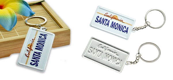 ''Santa Monica'' California Classics License Plate Keychain