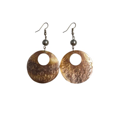 Carved MOP Shell EARRINGS