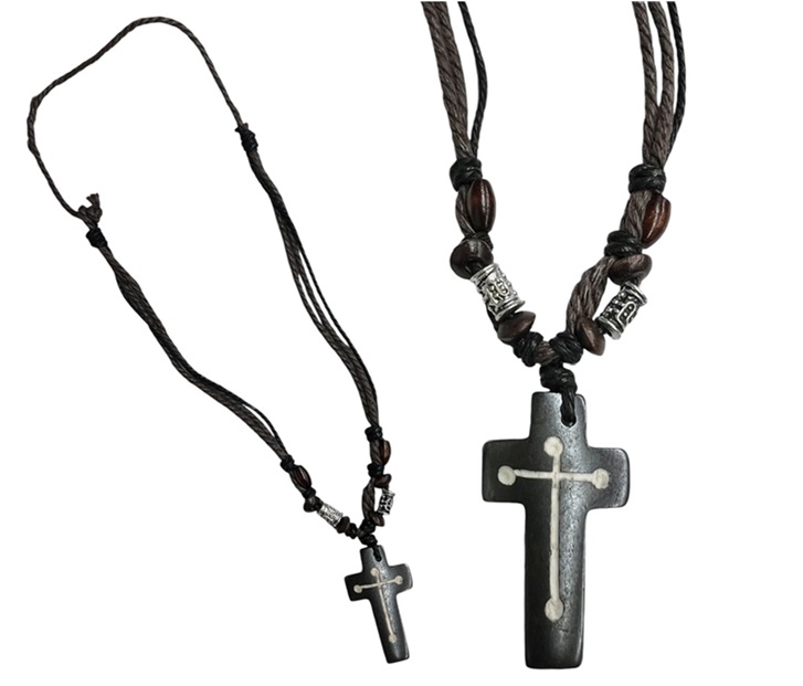 Bone '' Cross '' Pendant  Adjustable NECKLACE