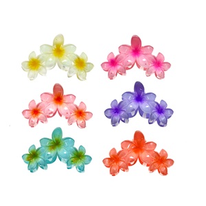 Triple Plumeria Flower HAIR Clip