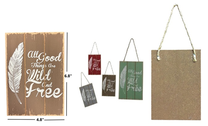 ''All Good Things Are Wild And Free'' Wood  Wall Decor SIGNs