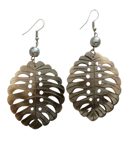 Monstera Leaf  Dangling EARRINGS