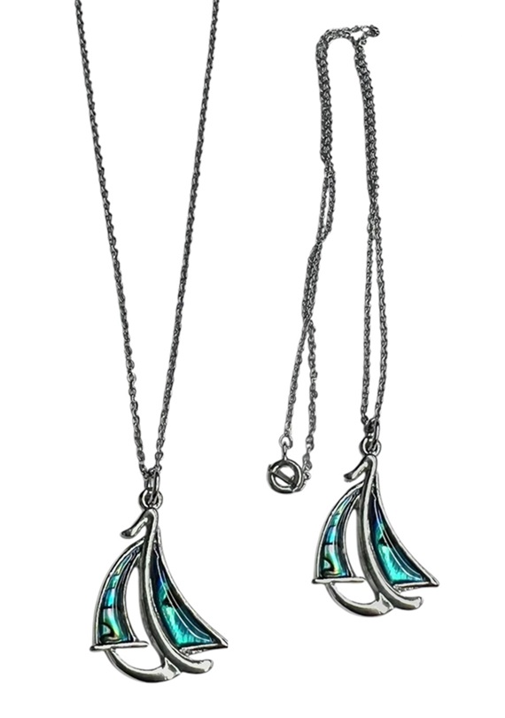 Paua Seashell Sailling Ship NECKLACE