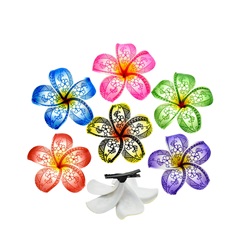 TATTOO Plumeria Fimo Flower Hair Pins