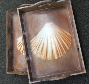 Wooden Tray's Clam Shell Design Set