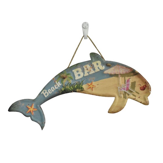 ''Beach Bar''  METAL Dolphin Display