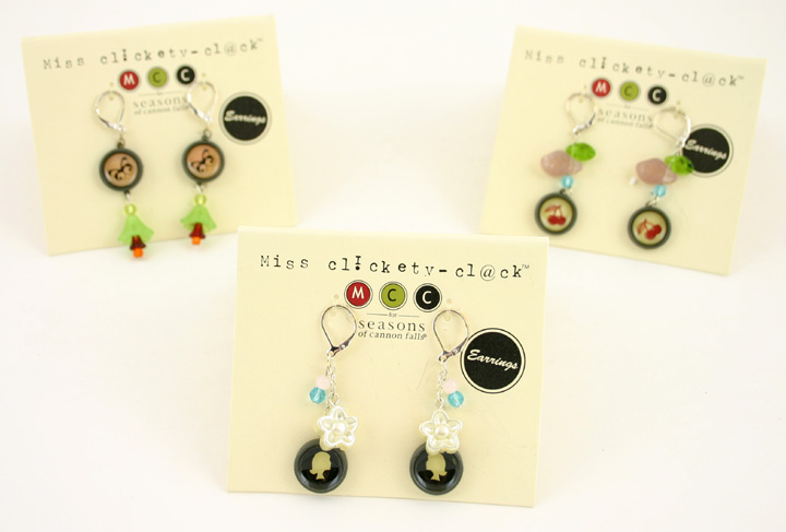 STERLING SILVER Jeweled Earring - 3 Assorted