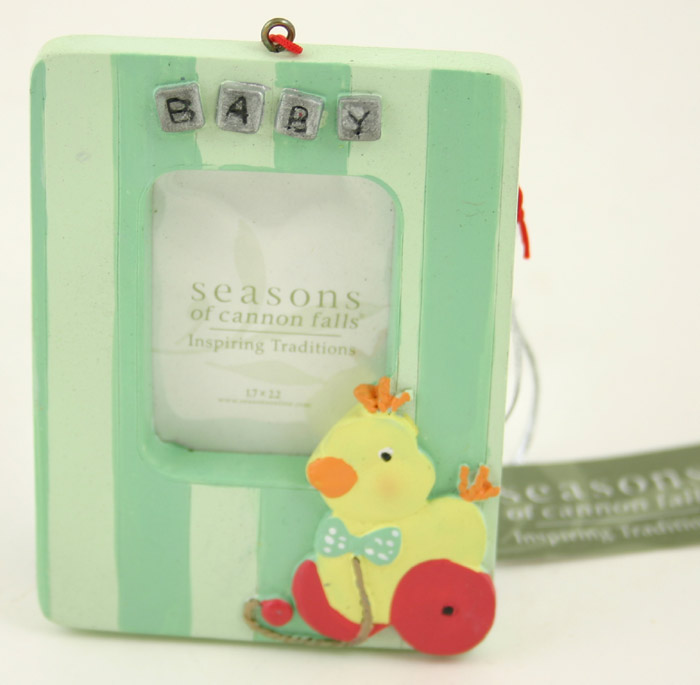 Personalizable Baby Toy Duck Photo FRAME Ornament