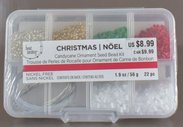 CANDY Cane Ornament Bead Kit