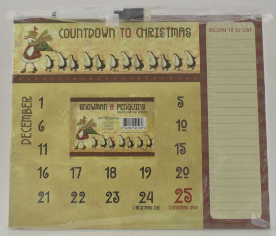 Snowman & Penguin Magnetic Countdown CALENDAR