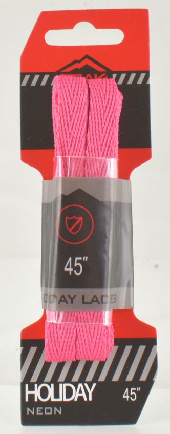 HOLIDAY Pink Flat Shoe Laces