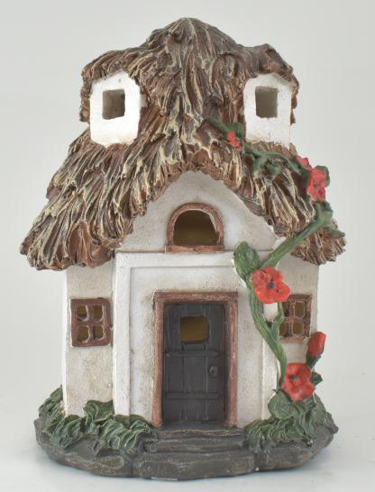 8'' Resin SOLAR Miniature Fairy Cottage