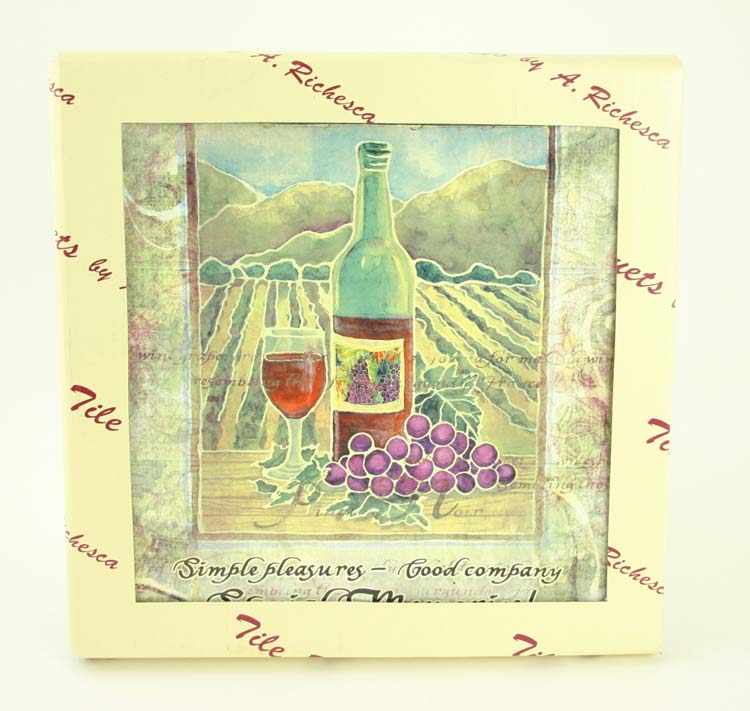 A. RichescA SpeciAl Memories Wine / GrApes TILE Trivet