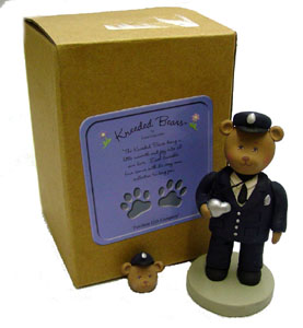 Kneeded Bears - Policeman with Matching PIN