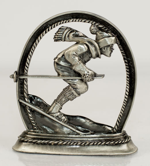 PEWTER Type Skiing Figure