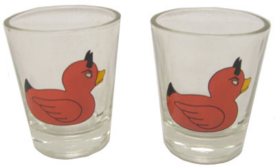 Hipster's Choice Devil Duck Shot GLASSES - Set of Two