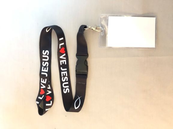 I Love Jesus Christian LANYARD With Photo ID