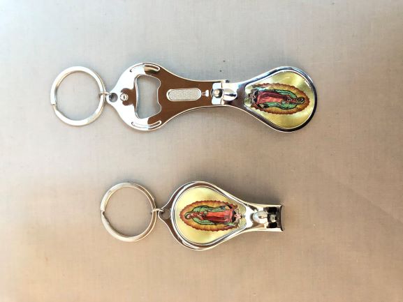 Guadalupe Metal Key Chain, NAIL Clipper  & Bottle Opener Combo
