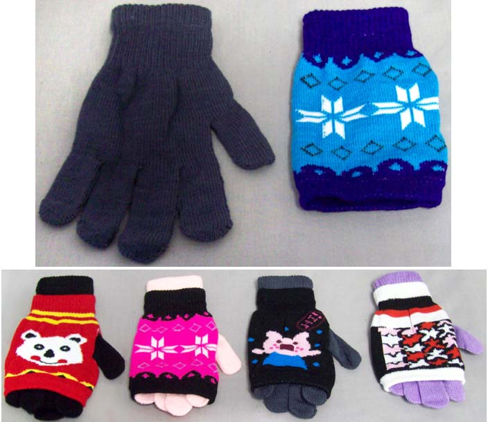 Girls 2Pc Magic Gloves  ( # WG1190C)