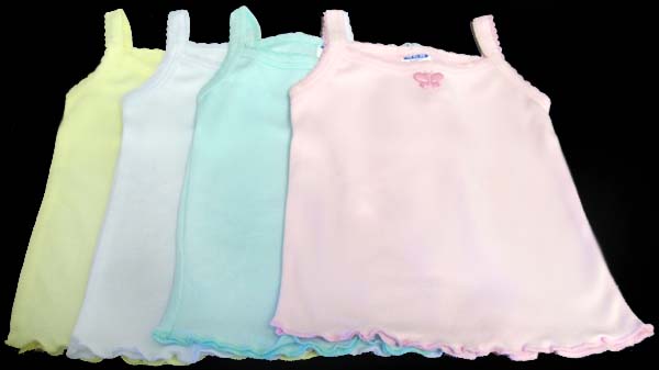 Girls Sleeveless TOPs In Solid Colors - Sizes: 1-3  ( # 3009)