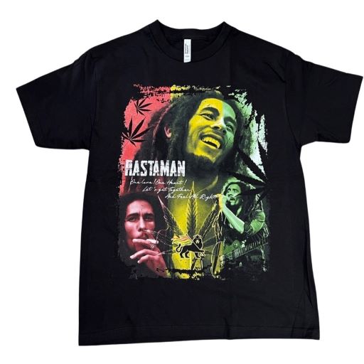 Marijuana Bob Marley Rastaman  T-SHIRT  US Screen Printed