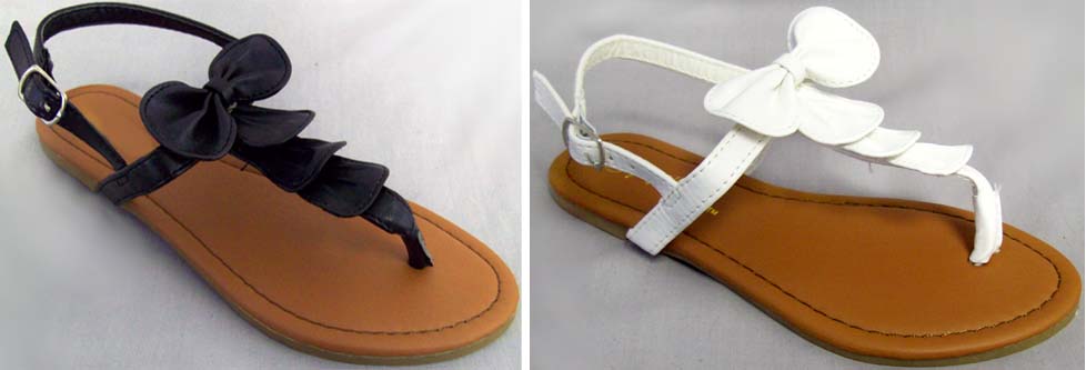 ''Olem 3'' Girls SANDALS With Bow - Sizes: 9-4