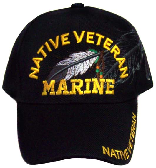 Native Veteran   Native Pride BASEBALL CAP - Marine