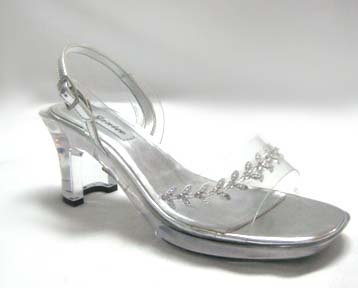 Womens/Teenagers Clear SHOES With Rhinestones - Sizes: 5  1/2 -10