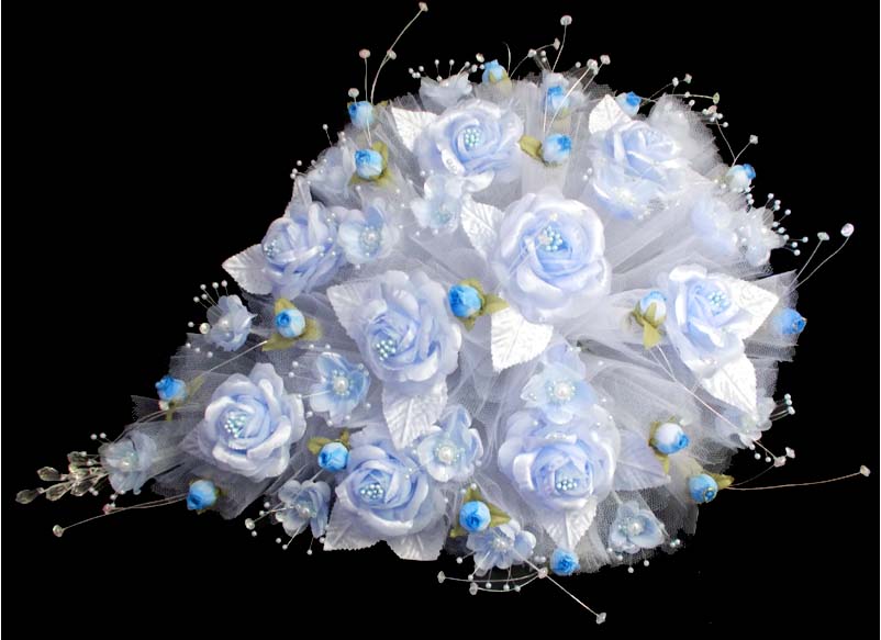 Large Bridal - Quinceanera - Sweet 15 Bouquet - BABY Blue