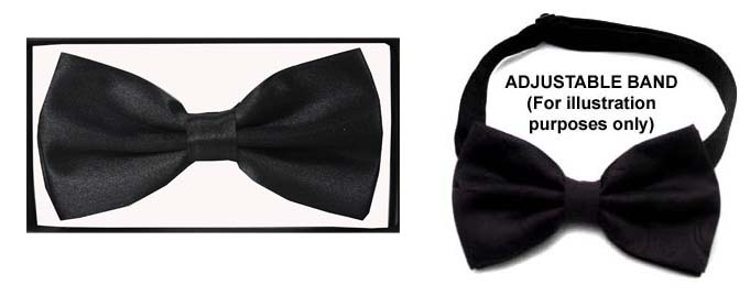 Formal Wear Boys Adjustable Fashion Bow Ties - Black Color