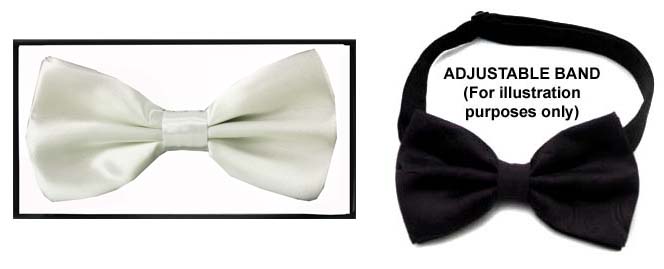 Formal Wear Boys Adjustable Bow Ties - White Color