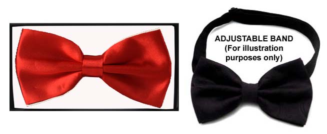 Boys Adjustable Bow Ties - Red Color