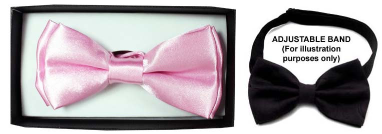 Formal Wear Boys Adjustable Bow Ties - Pink Color