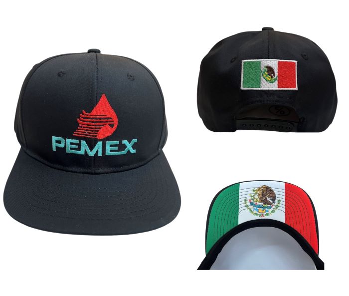 Pemex  Mexican Baseball CAP Embroidered - Black Color