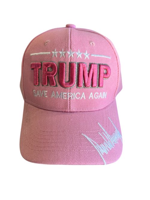 TRUMP Embroidered BASEBALL Cap - Pink Color