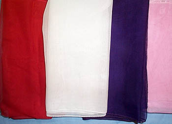 Fashion SCARVES For Women  -  In Solid Colors  (20''x 20'')