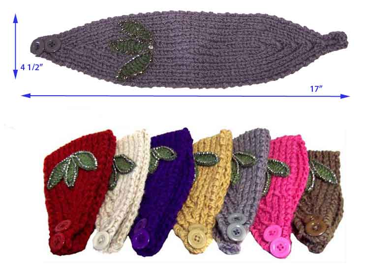 Knitted Head Bands - Ear Warmers For Women/Teenagers