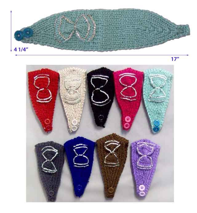Fashion Knitted Head Bands For Teenagers/Women- Rhinestones