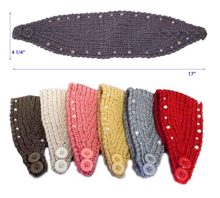 Knitted Head Bands - Ear Warmers For Women/Teenagers