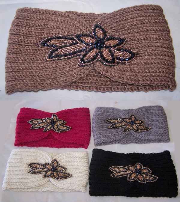 Fashion Knitted Jeweled Head Bands For Teenagers/Women