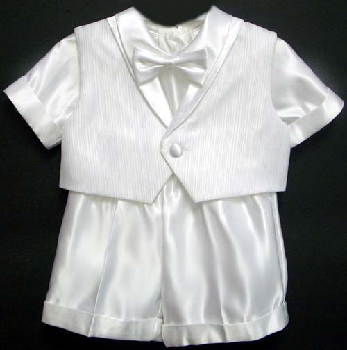 Boys 4Pc Dressy SHORT Sets - White Color