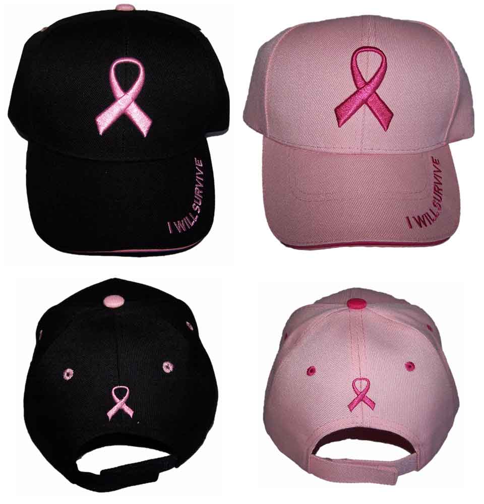 Breast Cancer Awareness  Embroidered BASEBALL CAPs