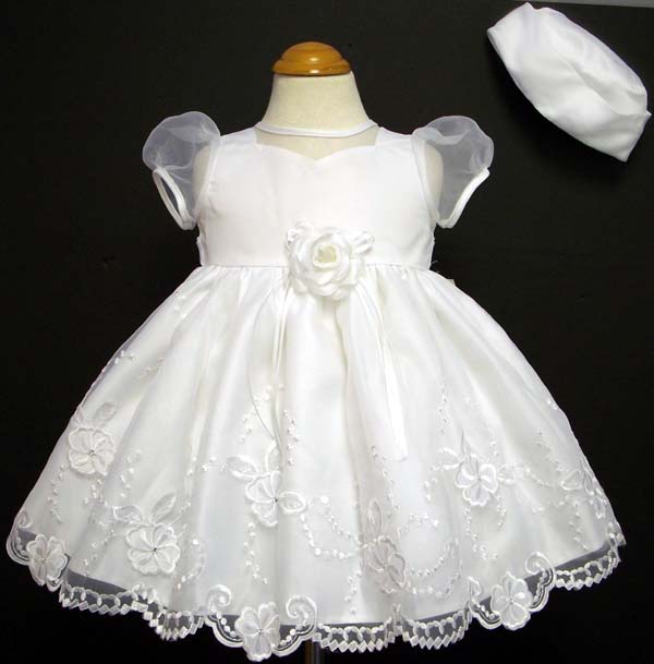 ''Whispers'' Girls Pageant Dress With HAT - White (Infant)  # 545